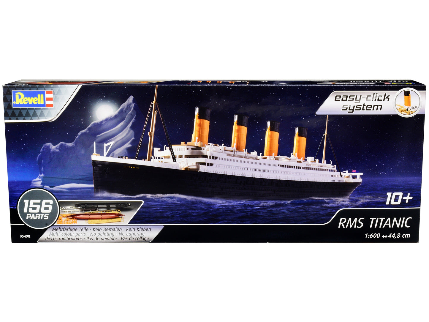 Level 2 Easy Click Model Kit RMS Titanic Passenger Liner Ship 1/600 Scale Model by Revell