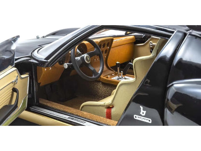 Lamborghini Miura SVR Black and Gold 1/18 Model Car by Kyosho