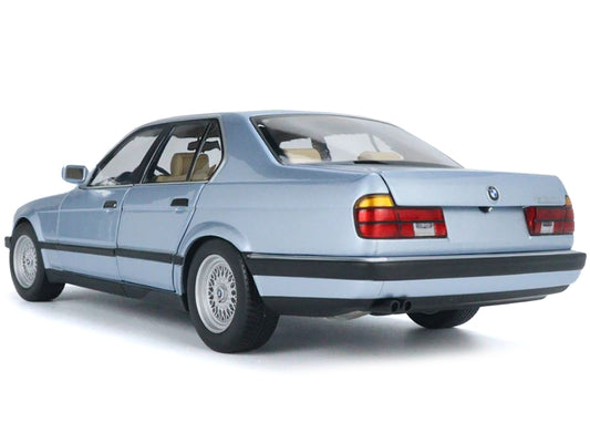 1986 BMW 730i (E32) Light Blue Metallic 1/18 Diecast Model Car by Minichamps