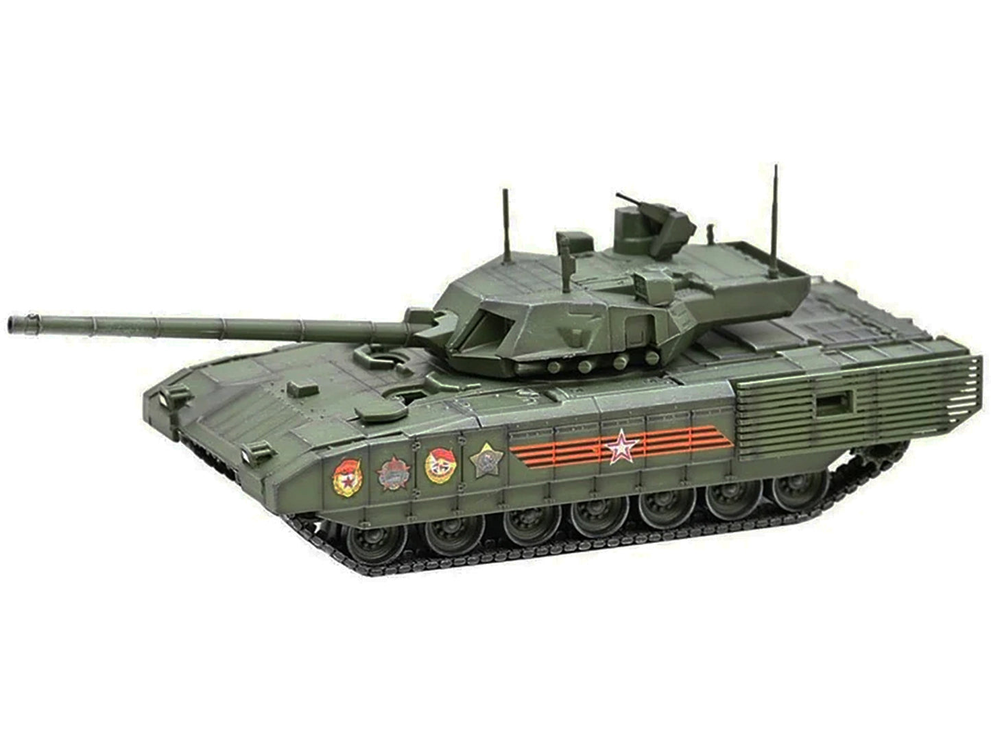 Russian T14 Armata MBT (Main Battle Tank) Green Camouflage "Armor Premium" Series 1/72 Diecast Model by Panzerkampf