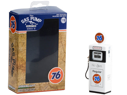 1951 Wayne 505 Gas Pump "Union 76 Regular Gasoline" "No Gas" White "Vintage Gas Pumps" Series 12 1/18 Diecast Model by Greenlight