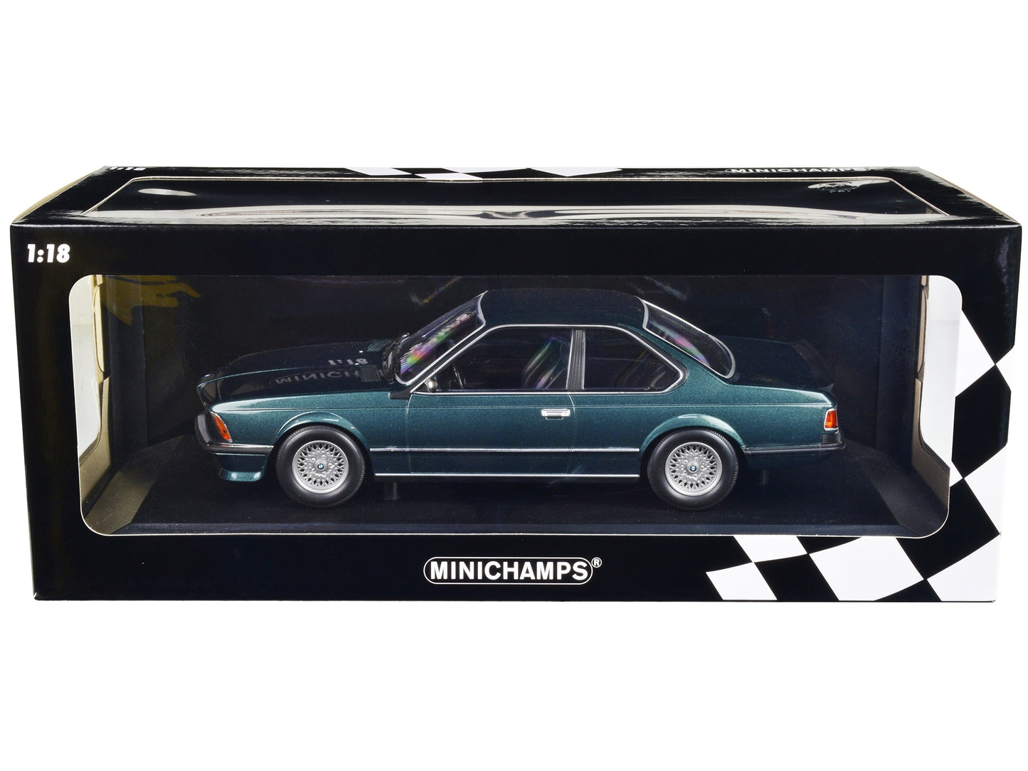 1982 BMW 635 CSi Petrol Blue Metallic 1/18 Diecast Model Car by Minichamps