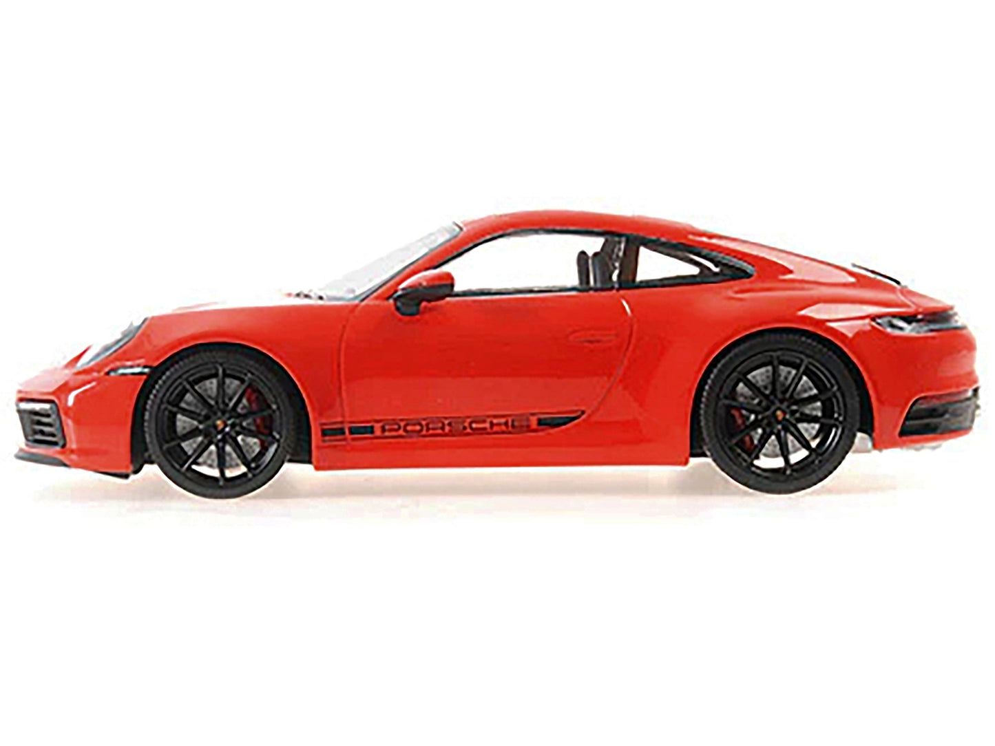 2019 Porsche 911 Carrera 4S Orange with Black Stripes Limited Edition to 600 pieces Worldwide 1/18 Diecast Model Car by Minichamps