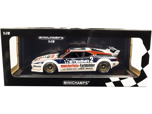 BMW M1 #2 Hans-Joachim Stuck Schnitzer Eterna Meisterphoto Team Winner Deutsche Automobil Rennsport Trophae Zolder (1982) Limited Edition to 300 pieces Worldwide 1/18 Diecast Model Car by Minichamps