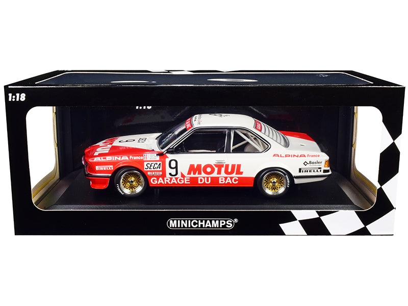 BMW 635 CSi #9 R. Hollinger - F. Giroix - J. Krucker "Motul / Garage du Bac" 24H of Spa (1984) Limited Edition to 300 pieces Worldwide 1/18 Diecast Model Car by Minichamps