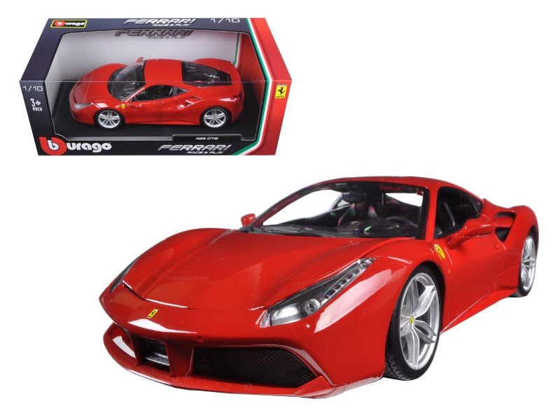 Ferrari 488 GTB Red 1/18 Diecast Model Car by Bburago