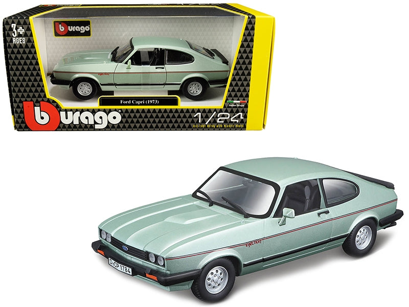 1982 Ford Capri Light Green Metallic 1/24 Diecast Model Car by Bburago