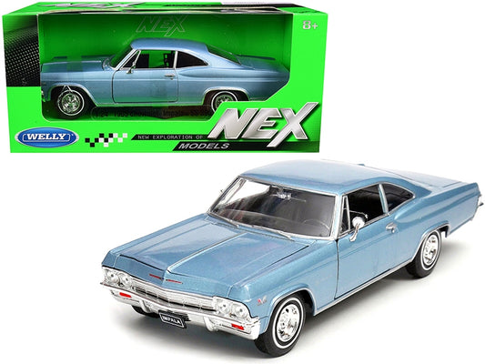 1965 Chevrolet Impala SS 396 Light Blue 1/24 Diecast Model Car by Welly