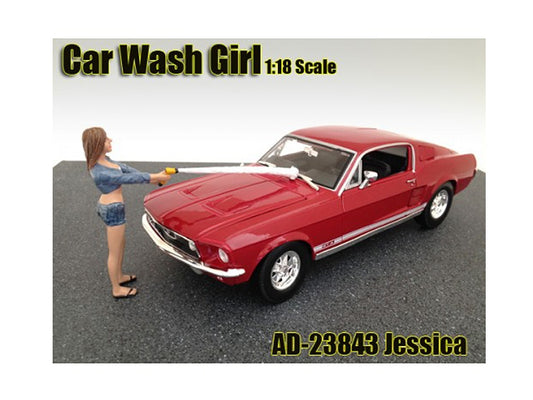 Car Wash Girl Jessica Figurine for 1/18 Scale Models by American Diorama