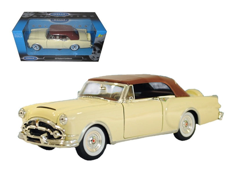 1953 Packard Caribbean Soft Top Cream 1/24 Diecast Car Model by Welly