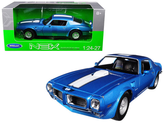 1972 Pontiac Firebird Trans Am Blue Metallic 1/24 Diecast Model Car by Welly