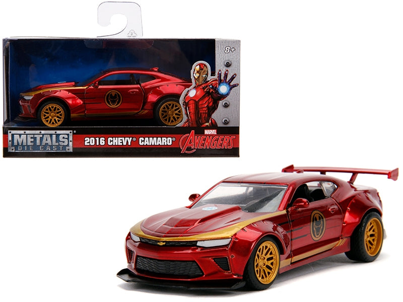 2016 Chevrolet Camaro "Iron Man" Theme "Marvel" Series 1/32 Diecast Model Car by Jada