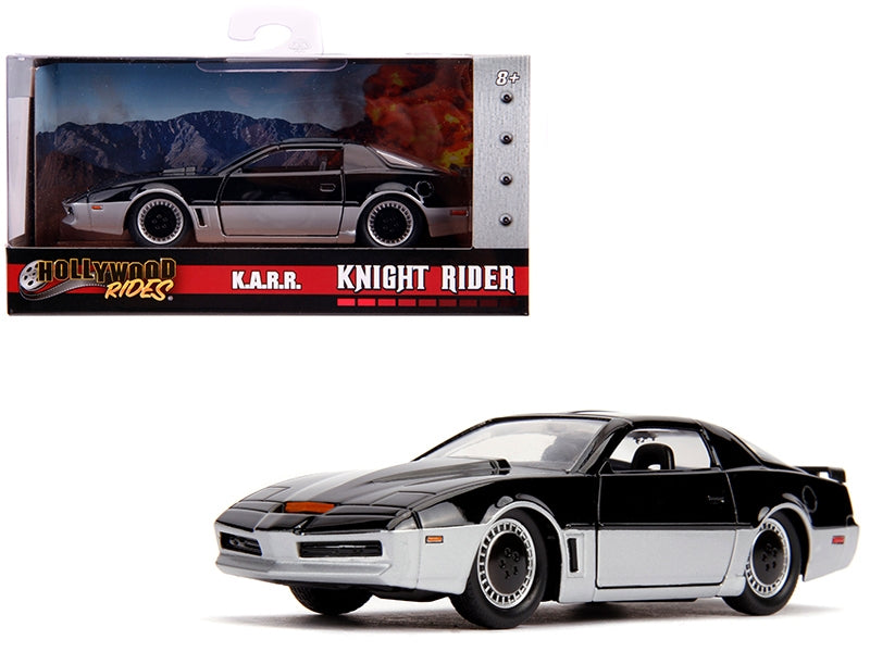 K.A.R.R. Black and Silver "Knight Rider" (1982) TV Series "Hollywood Rides" Series 1/32 Diecast Model Car by Jada