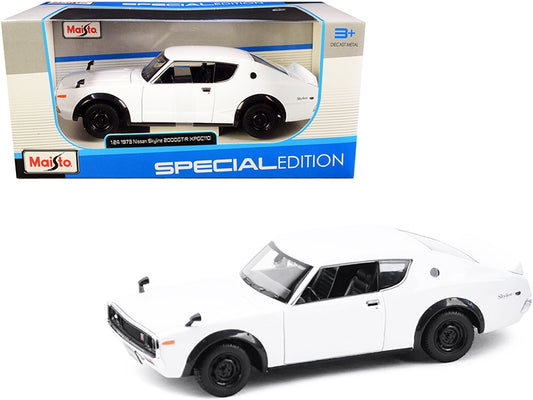 1973 Nissan Skyline 2000GT-R (KPGC110) White "Special Edition" Series 1/24 Diecast Model Car by Maisto