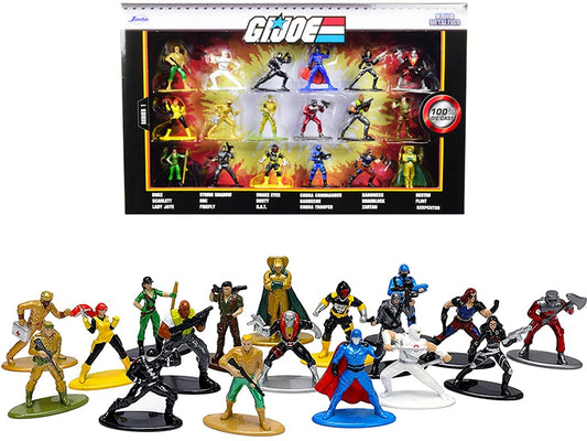 "G.I. Joe" Set of 18 Diecast Figurines "Nano Metalfigs" Series by Jada