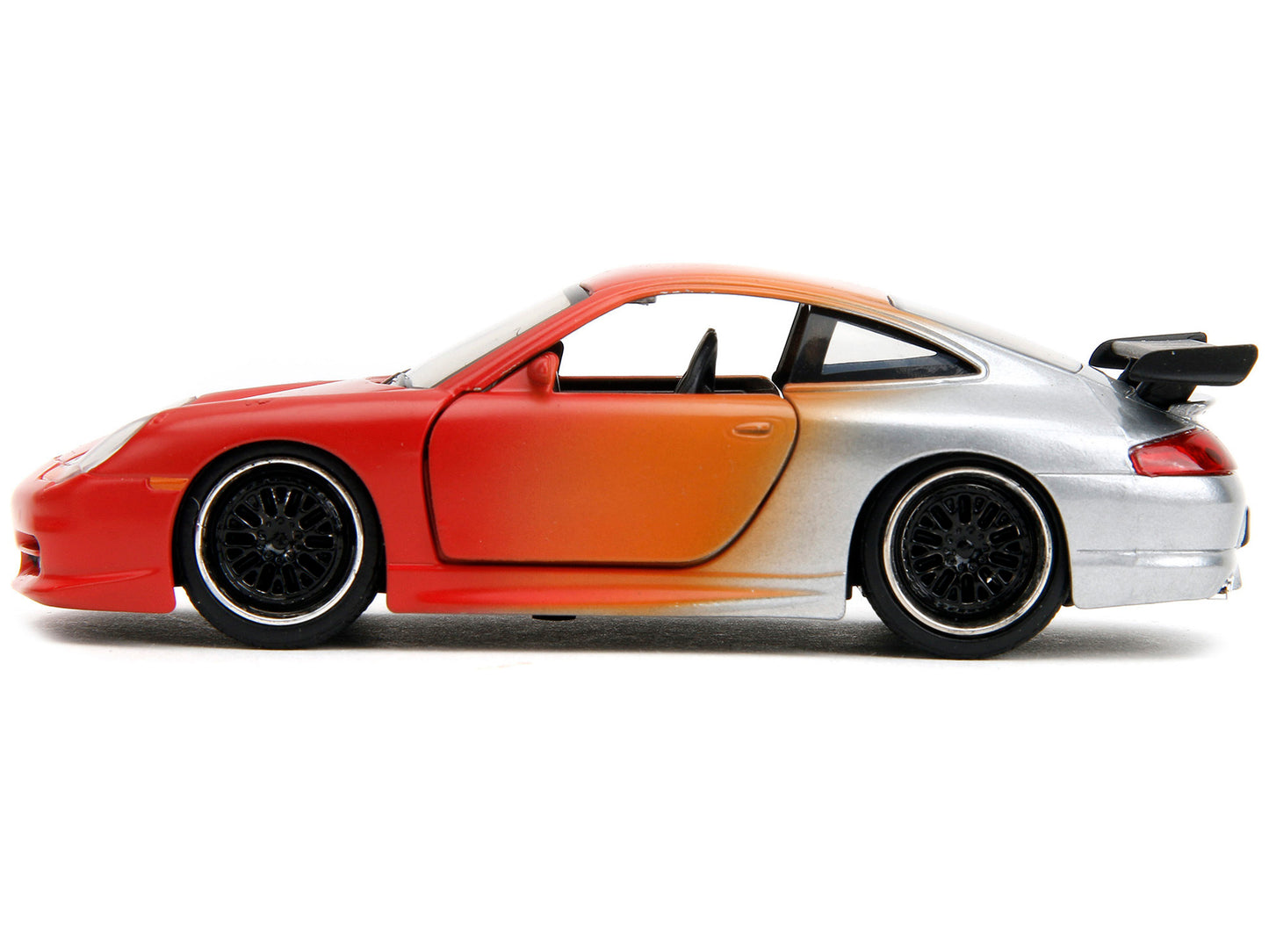 Porsche 911 GT3 RS Matt Orange and Silver Metallic "Pink Slips" Series 1/32 Diecast Model Car by Jada