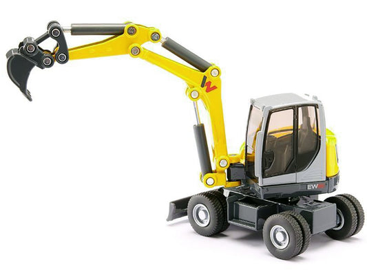 Wacker Neuson EW65 Mobile Excavator Yellow and Gray 1/50 Diecast Model by Siku