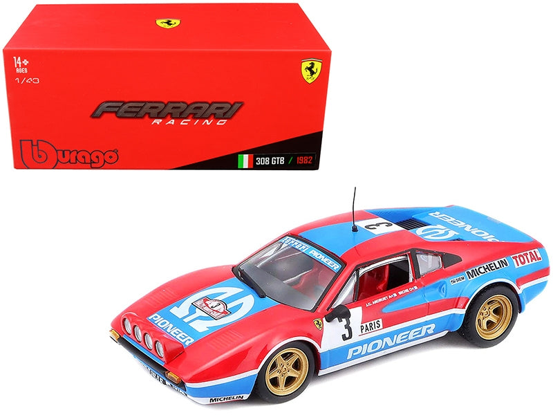 Ferrari 308 GTB #3 J.C. Andruet - Biche Monte Carlo Rally (1982) 1/43 Diecast Model Car by Bburago