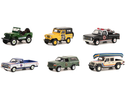 "Smokey Bear" Set of 6 Cars Series 2 1/64 Diecast Model Cars by Greenlight