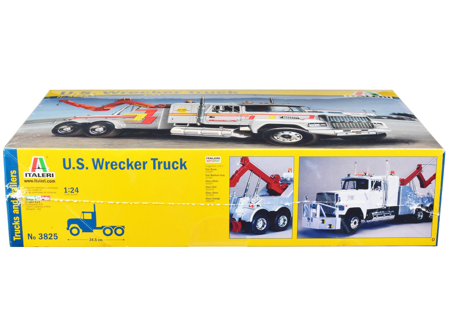 Skill 4 Model Kit U.S. Wrecker Tow Truck 1/24 Scale Model by Italeri