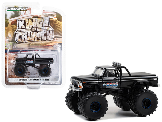 1979 Ford F-250 Ranger Monster Truck Black "The Boss" "Kings of Crunch" Series 13 1/64 Diecast Model Car by Greenlight