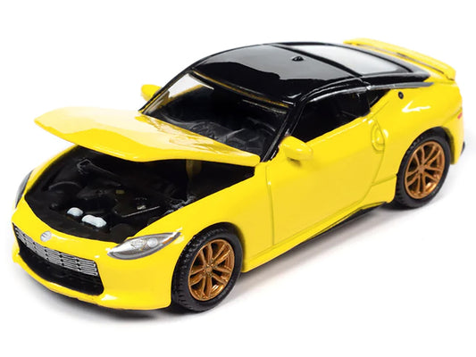 2023 Nissan Z Ikazuchi Yellow with Super Black Top "Import Legends" Limited Edition 1/64 Diecast Model Car by Auto World