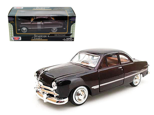 1949 Ford Coupe Burgundy 1/24 Diecast Model Car by Motormax