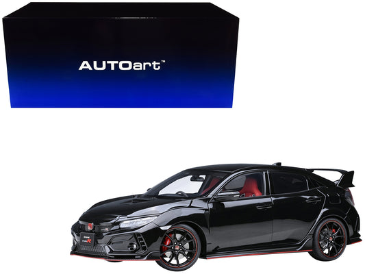 2021 Honda Civic Type R (FK8) RHD (Right Hand Drive) Crystal Black Pearl 1/18 Model Car by Autoart