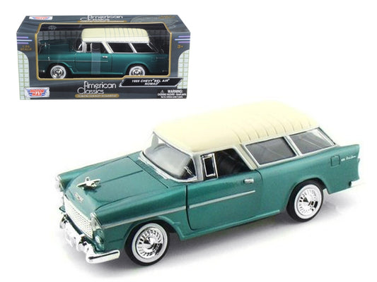 1955 Chevrolet Nomad Green 1/24 Diecast Model Car by Motormax