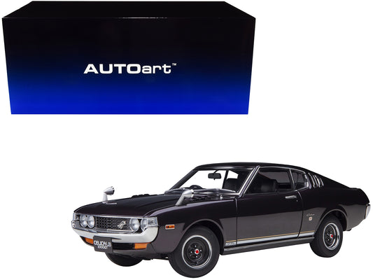 1973 Toyota Celica Liftback 2000GT (RA25) RHD (Right Hand Drive) Dark Purple Metallic 1/18 Model Car by Autoart