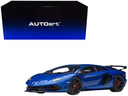 Lamborghini Aventador SVJ Blue Nethuns Metallic 1/18 Model Car by Autoart