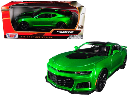 2017 Chevrolet Camaro ZL1 Metallic Green 1/24 Diecast Car Model by Motormax