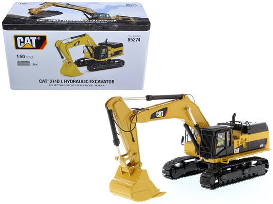 CAT Caterpillar 374D L Hydraulic Excavator with Operator "High Line" Series 1/50 Diecast Model by Diecast Masters