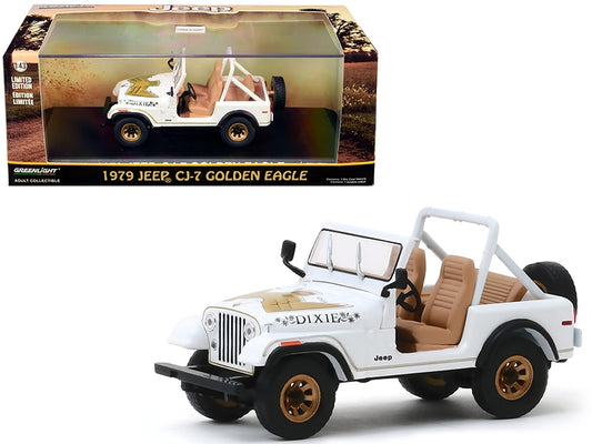 1979 Jeep CJ-7 Golden Eagle "Dixie" White 1/43 Diecast Model Car  by Greenlight