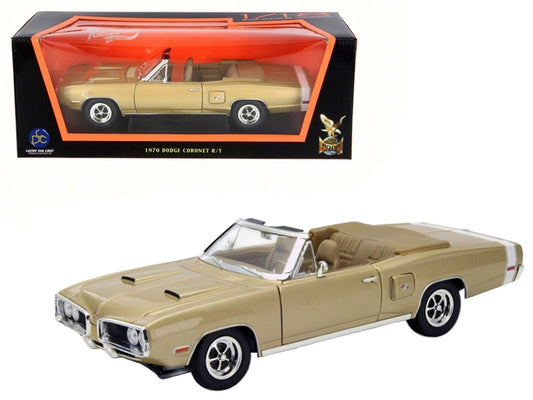 1970 Dodge Coronet R/T Gold 1/18 Diecast Model Car by Road Signature