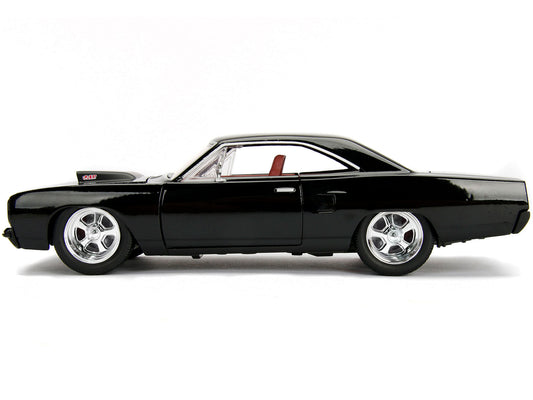 1970 Plymouth Road Runner 440 Black with Red Interior "Bigtime Muscle" Series 1/24 Diecast Model Car by Jada