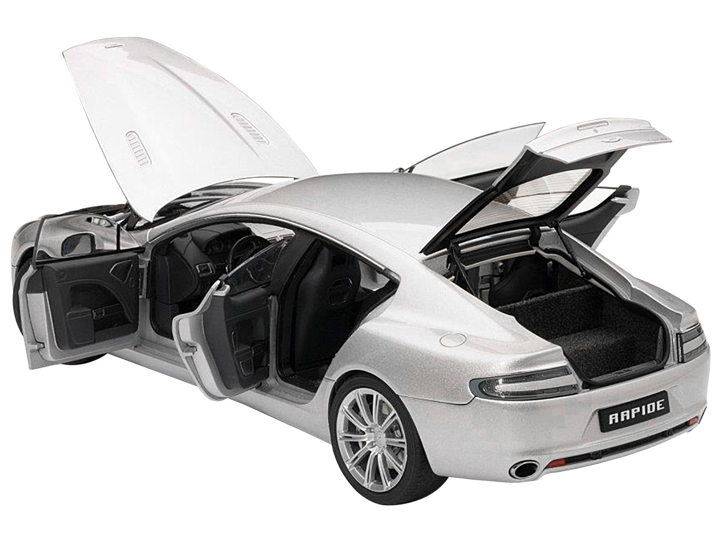 Aston Martin Rapide Silver 1/18 Diecast Model Car by Autoart