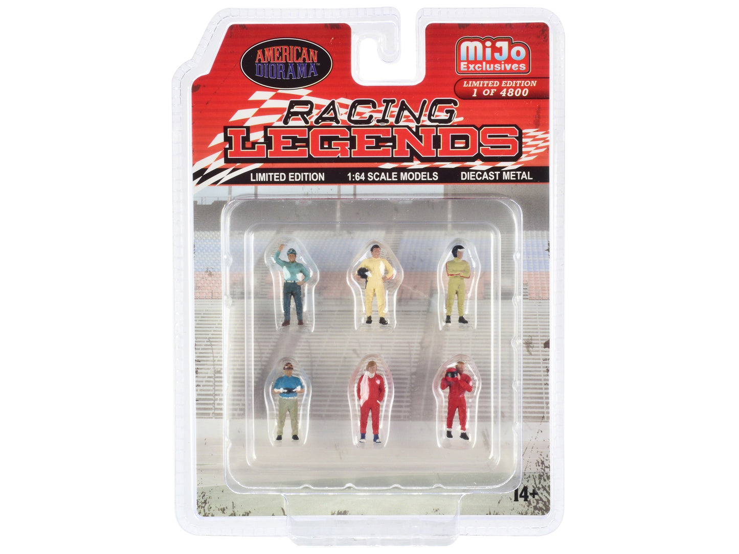 "Racing Legends" 6 piece Diecast Set (6 Driver Figures) Limited Edition to 4800 pieces Worldwide 1/64 Scale Models by American Diorama