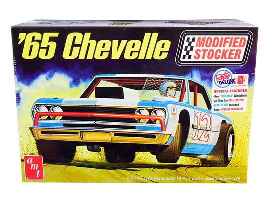 Skill 2 Model Kit 1965 Chevrolet Chevelle Modified Stocker 1/25 Scale Model by AMT