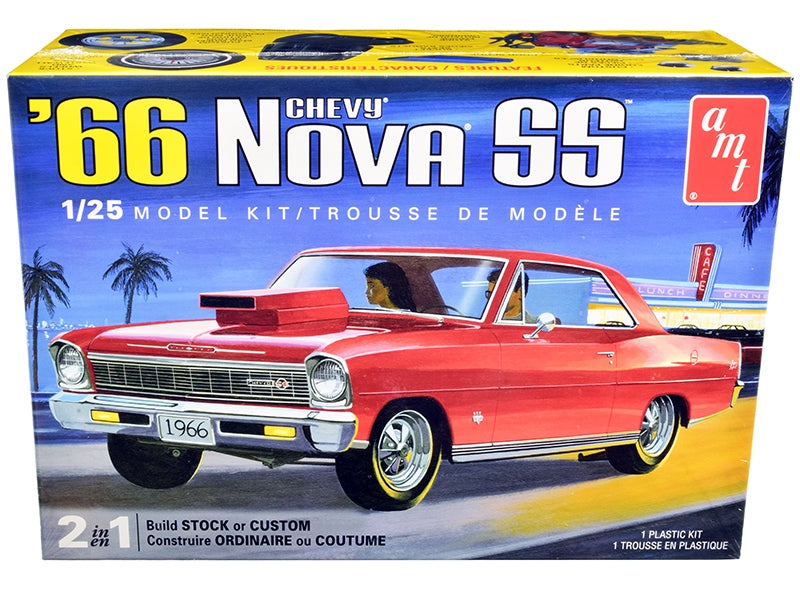 Skill 2 Model Kit 1966 Chevrolet Nova SS 2-in-1 Kit 1/25 Scale Model by AMT