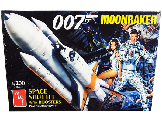 Skill 2 Model Kit Space Shuttle with Boosters "Moonraker" (1979) Movie (James Bond 007) 1/200 Scale Model by AMT