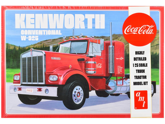 Skill 3 Model Kit Kenworth Conventional W-925 Tractor Truck "Coca-Cola" 1/25 Scale Model by AMT