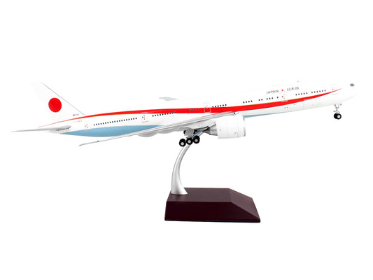 Boeing 777-300ER Commercial Aircraft "Japan Air Self-Defense Force (JASDF)" White with Red Stripes "Gemini 200" Series 1/200 Diecast Model Airplane by GeminiJets