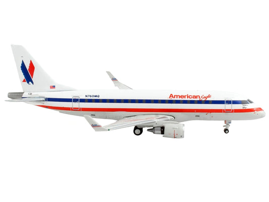 Embraer ERJ-170 Commercial Aircraft "American Airlines - American Eagle" White with Blue and Red Stripes 1/400 Diecast Model Airplane by GeminiJets