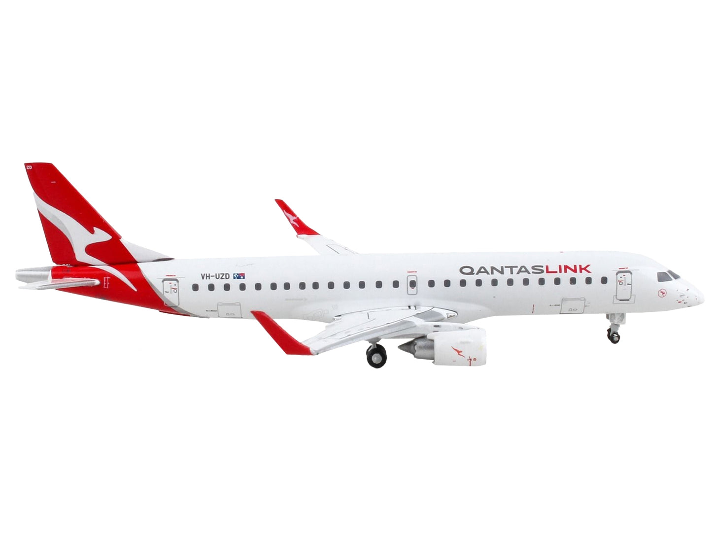 Embraer ERJ-190 Commercial Aircraft "QantasLink" White with Red Tail 1/400 Diecast Model Airplane by GeminiJets