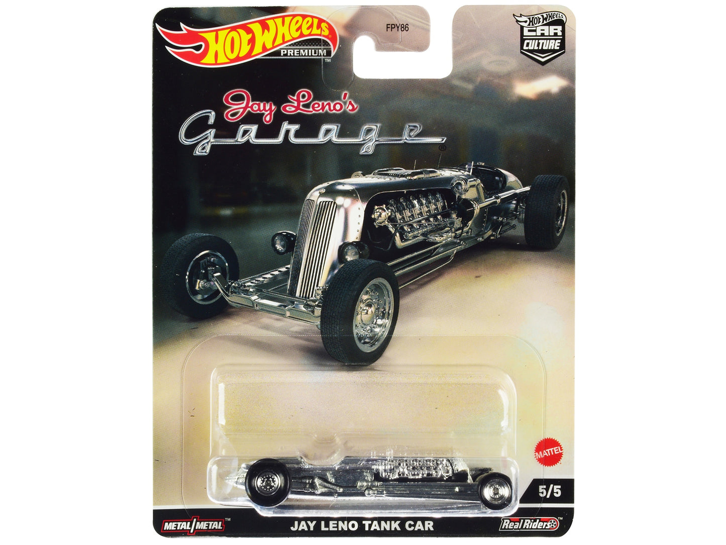 Jay Leno Tank Car Brushed Metal "Jay Leno's Garage" Diecast Model Car by Hot Wheels