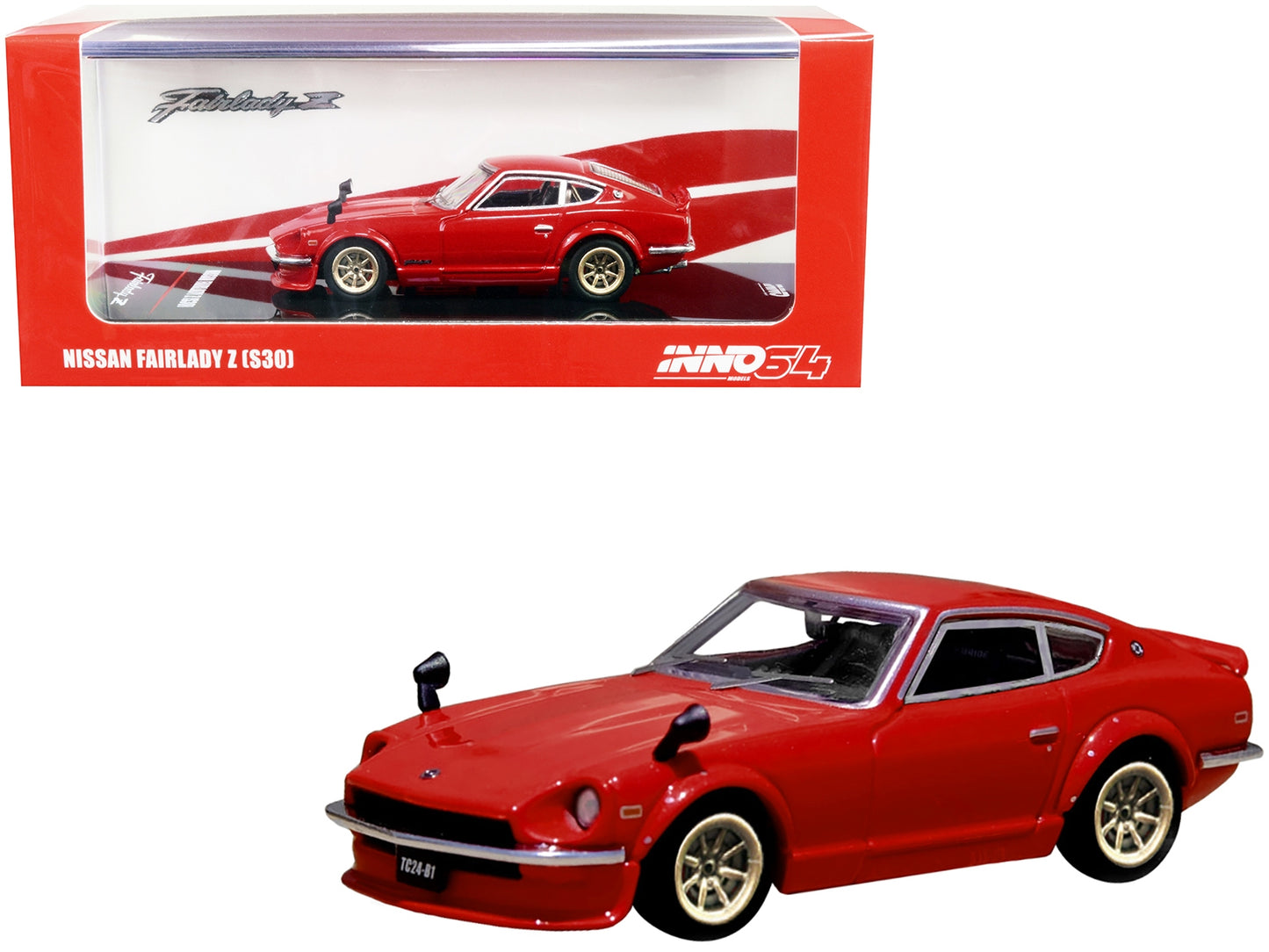 Nissan Fairlady Z (S30) RHD (Right Hand Drive) Red 1/64 Diecast Model Car by Inno Models