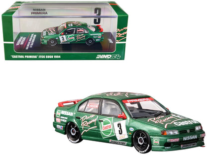 Nissan Primera (P10) RHD (Right Hand Drive) #3 Masahiro Hasemi "Castrol Primera" JTCC (Japanese Touring Car Championship) Sugo (1994) 1/64 Diecast Model Car by Inno Models