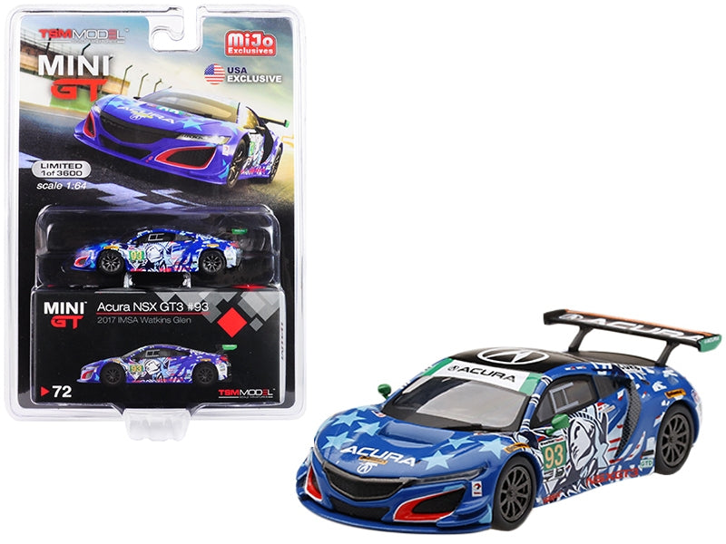 Acura NSX GT3 #93 "Statue of Liberty" 2017 IMSA Watkins Glen Limited Edition to 3600 pieces Worldwide 1/64 Diecast Model Car by True Scale Miniatures