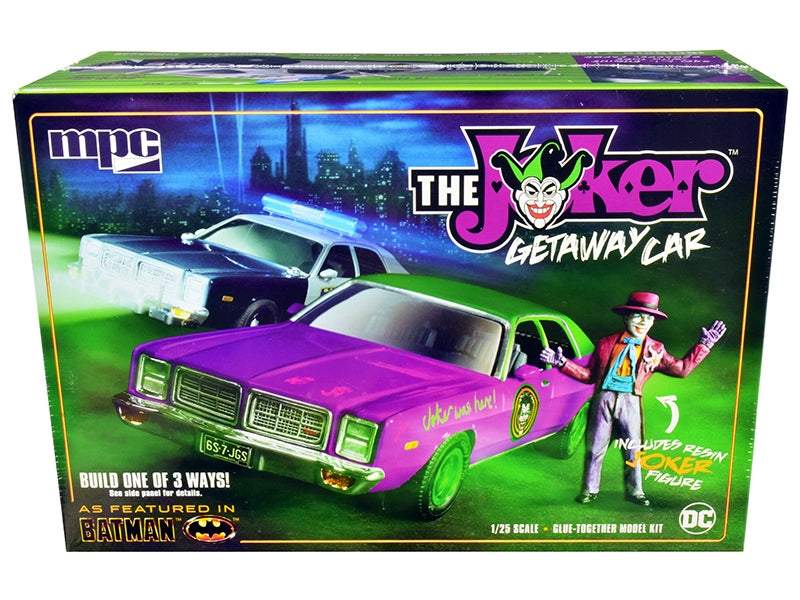 Skill 2 Model Kit 1977 Dodge Monaco with Joker Resin Figurine "Batman" 3-in-1 Kit 1/25 Scale Model by MPC